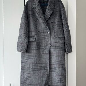 Banana Republic Plaid Trench Coat